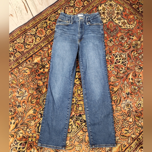 Good American Medium/Dark Wash Skinny Jeans 6-12 - Picture 1 of 12